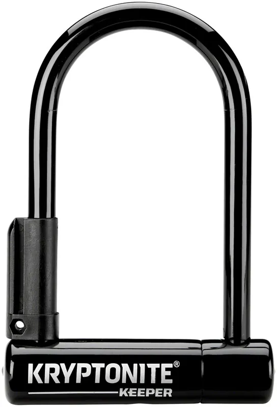 Kryptonite Keeper U-Lock - 3.25 x 6" Keyed Black Includes bracket | Bikeparts.Com Modern