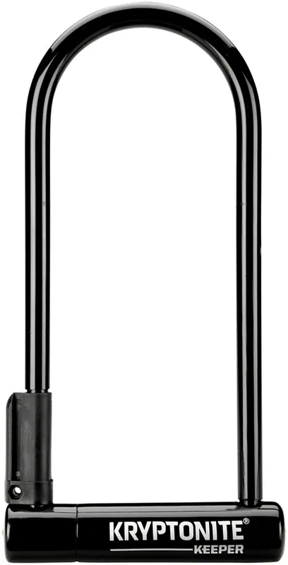 Kryptonite Keeper U-Lock - 4 x 10" Keyed Black Includes bracket | Bikeparts.Com Luxury