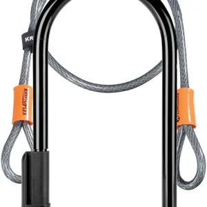 High Quality Kryptonite Keeper U-Lock - 4 x 8" Keyed Black Includes 4' cable and bracket  | Bikeparts.Com