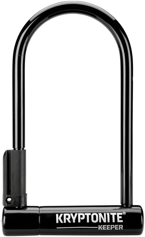 Kryptonite Keeper U-Lock - 4 x 8" Keyed Black Includes bracket | Bikeparts.Com Price Cut