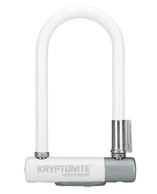 Kryptonite Krypto Series 2 Mini-7 U-Lock - 3.25 x 7" Keyed White Includes bracket | Bikeparts.Com Place Order