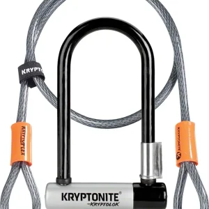 Best Seller Kryptonite KryptoLok U-Lock - 3.25 x 7" Keyed Black Includes 4' cable and bracket  | Bikeparts.Com