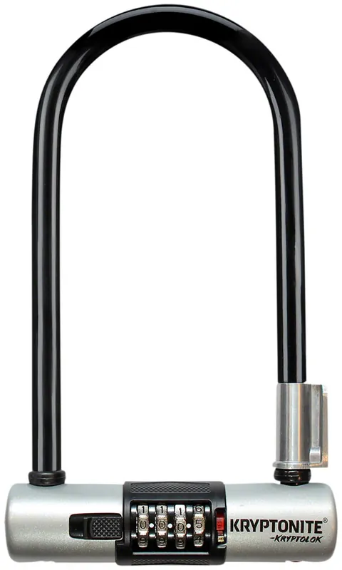 Free Returns Kryptonite KryptoLok U-Lock - 4 x 9" 4-Digit Combination Black Includes bracket | Bikeparts.Com
