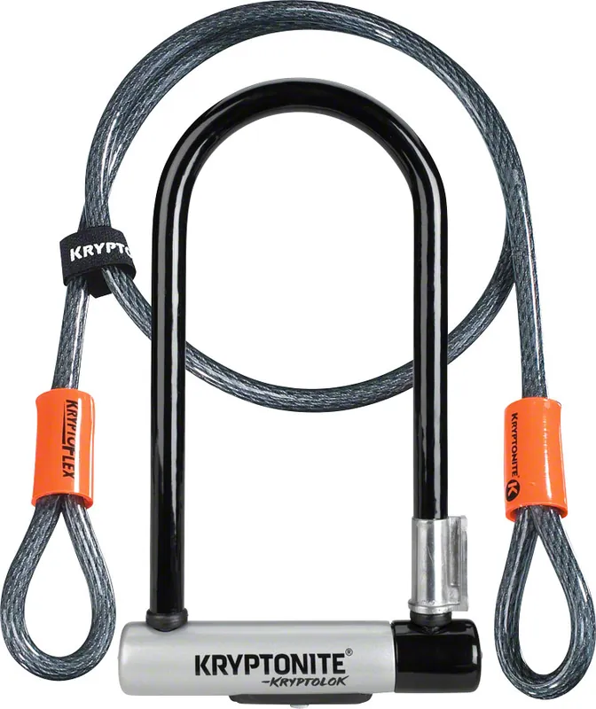 Deal Kryptonite KryptoLok U-Lock - 4 x 9" Keyed Black Includes 4' cable and bracket | Bikeparts.Com