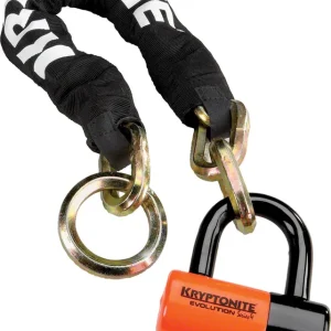 Kryptonite New York Cinch Ring Chain 1275 and Evolution Disc Lock: 2.5' (70cm)  | Bikeparts.Com New Arrival