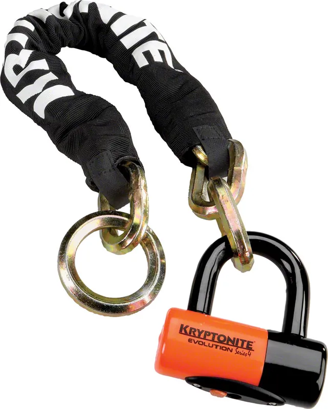 Kryptonite New York Cinch Ring Chain 1275 and Evolution Disc Lock: 2.5' (70cm) | Bikeparts.Com New Arrival