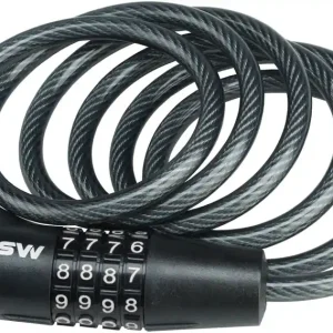 MSW CLK-108 Combination Cable Lock 8mm x 5' Black  | Bikeparts.Com Get Yours