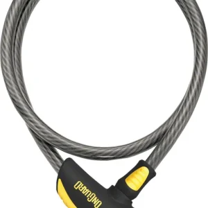 Free Shipping OnGuard Akita Cable Lock with Key: 6' x 12mm Gray/Black/Yellow