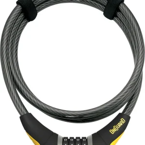 OnGuard Akita Resettable Combo Cable Lock: 6' x 12mm Gray/Yellow Limited Time