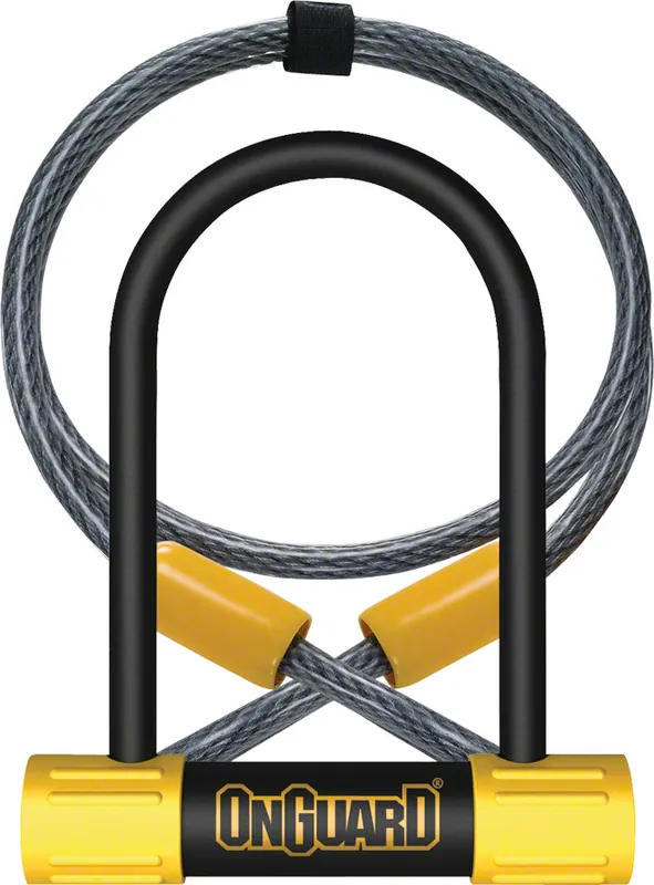 OnGuard BullDog Series U-Lock - 3.5 x 5.5" Keyed Black/Yellow Includes 4' cable and bracket Get Yours