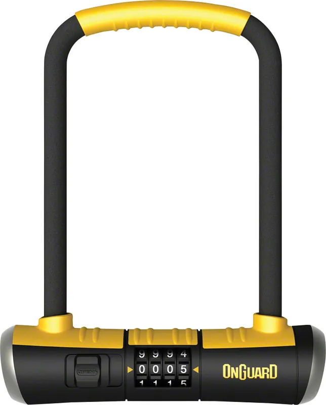 OnGuard BullDog Series U-Lock - 4.5 x 9" Combination Black/Yellow Includes bracket Holiday Sale
