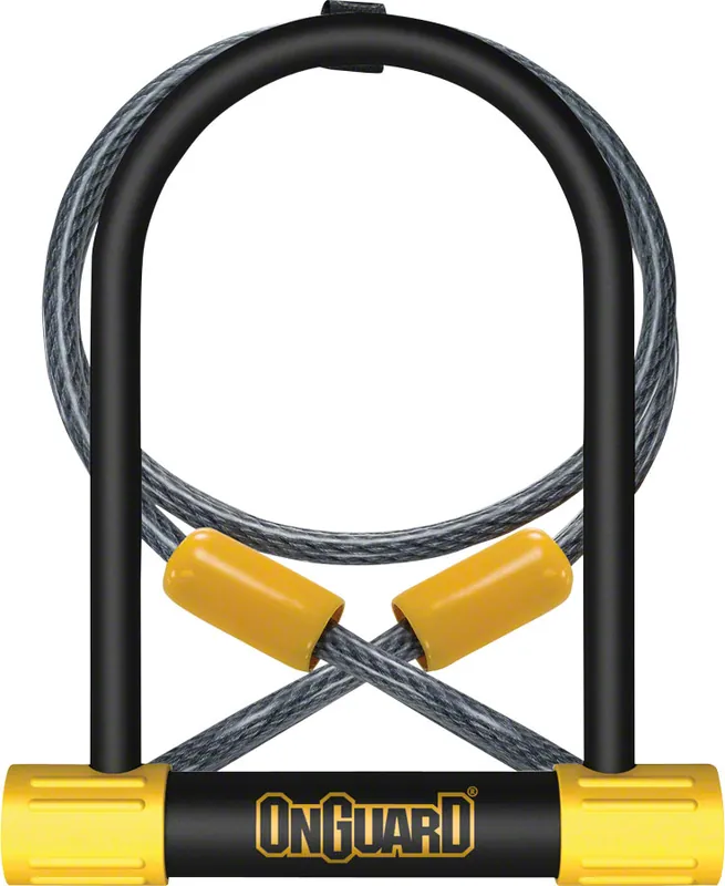 Handmade OnGuard BullDog Series U-Lock - 4.5 x 9" Keyed Black Includes 4' cable and bracket