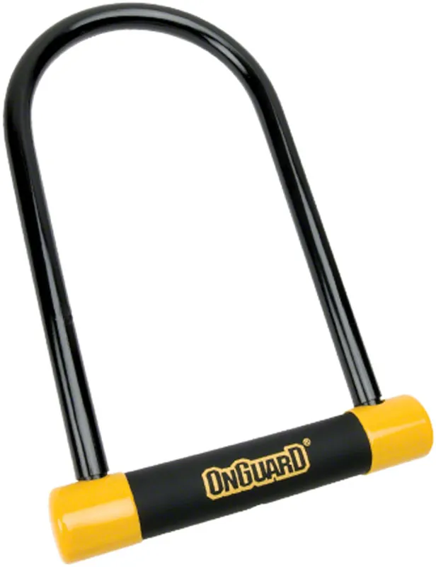 OnGuard BullDog Series U-Lock - 5 x 9" Keyed Black/Yellow Includes bracket | Bikeparts.Com Buy Online