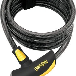 Discount OnGuard Doberman Cable Lock with Key: 6' x 10mm Gray/Black/Yellow