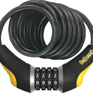 OnGuard Doberman Combo Cable Lock: 6' x 10mm Gray/Black/Yellow Big Sale