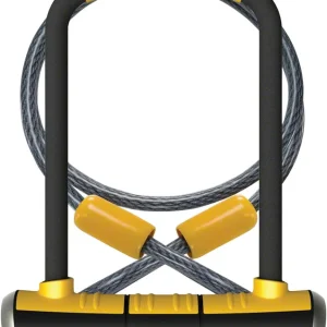 High Quality OnGuard PitBull Series U-Lock - 4.5 x 9" Keyed Black/Yellow Includes cable and bracket