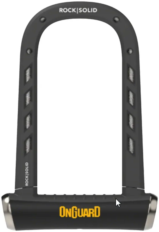 Shop Now OnGuard RockSolid 8590 U-Lock - 3.55 x 6.9