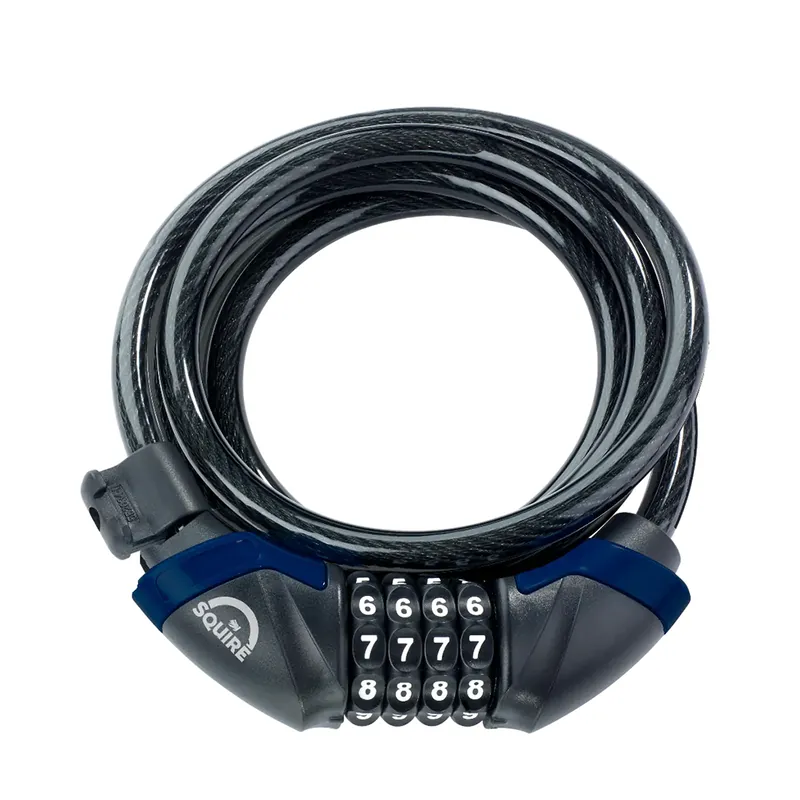 Squire Kilda Combi (12/1800) Cable Lock 1800mm Black  | Bikeparts.Com Fast Shipping