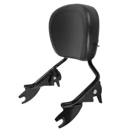 Black Detachable Shorty Sissy Bar Backrest for Harley® Touring '09-'25 New Arrival