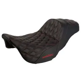 Rise Up Seat for Harley® Touring '08-'25 (Diamond / Red Stitch) One Day Deal