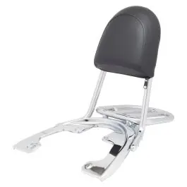 Chrome Sissy Bar Backrest / Luggage Rack for Harley® V-Rod '07-'11 Hassle-Free Returns