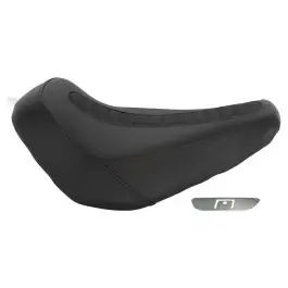 Fan Favorite HOGWORKZ® Solo Seat for Wide Bobber Rear Fender for Harley® Softail '18-'25 (Channel / Black)