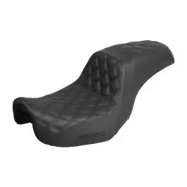 Rise Up Seat for Harley® Dyna '06-'17 (Diamond / Black Stitch) Free Returns