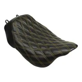 Alpha Solo Seat for Harley® Touring &#039;08-&#039;25 (Diamond / Gold Stitch) Factory Price
