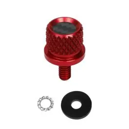 Weekend Sale Red Carbon Fiber 1/4" Knurled Seat Bolt / Screw Kit for Harley-Davidson®