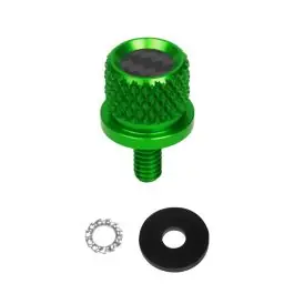 Seasonal Sale Green Carbon Fiber 1/4" Knurled Seat Bolt / Screw Kit for Harley-Davidson®