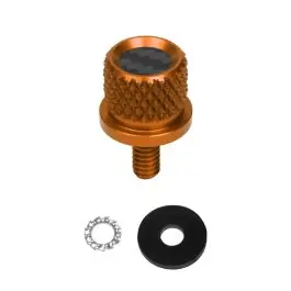 Instant Buy Orange Carbon Fiber 1/4" Knurled Seat Bolt / Screw Kit for Harley-Davidson®