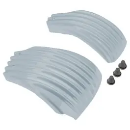 Get Yours Barracuda Silver Denim Ribbed Battery Covers for Harley® Softail '18-'24