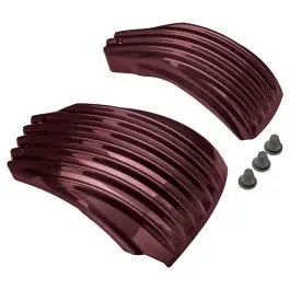Bulk Order Billiard Burgundy Ribbed Battery Covers for Harley® Softail '18-'24