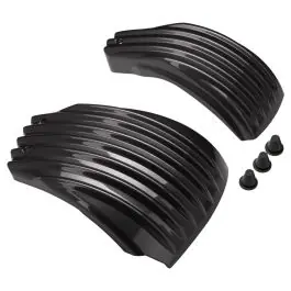 Black Jack Metallic Ribbed Battery Covers for Harley® Softail '18-'24 Clearance