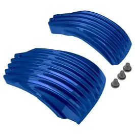 Blue Burst Ribbed Battery Covers for Harley® Softail '18-'24 Genuine
