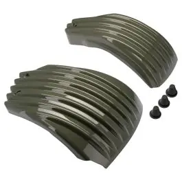 Fresh Stock Deadwood Green Ribbed Battery Covers for Harley® Softail '18-'24