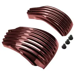 Midnight Crimson Ribbed Battery Covers for Harley® Softail '18-'24 Last Chance