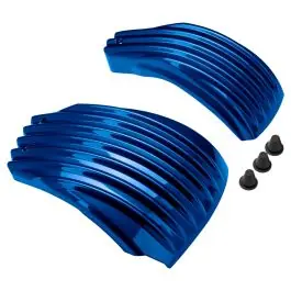 Reef Blue Ribbed Battery Covers for Harley® Softail '18-'24 Professional Grade