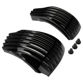 Direct From Manufacturer Vivid Black Ribbed Battery Covers for Harley® Softail '18-'24