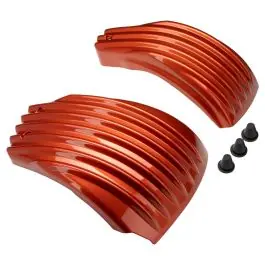 Affordable Whiskey Fire Ribbed Battery Covers for Harley® Softail '18-'24
