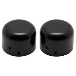 Black Front Axle Nut Covers for Harley-Davidson® Motorcycles Free Delivery