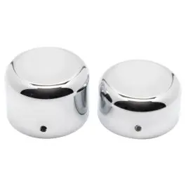 Brand New Softail & Dyna Rear Axle Nut Covers for Harley-Davidson® | Chrome