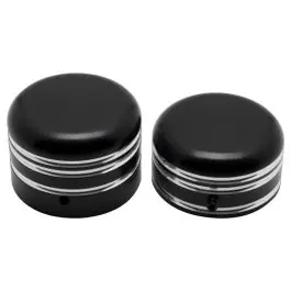 Bulk Order Softail & Dyna Rear Axle Nut Covers for Harley-Davidson® | Contrast Cut Black