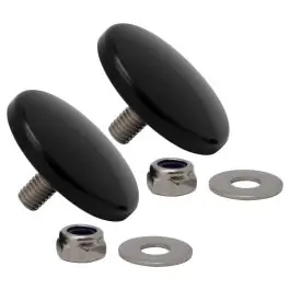 Black Fairing Mirror Hole Plugs for Harley® Street Glide '06-'25 Instant Buy