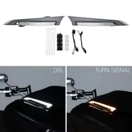 HOGWORKZ® Lumipro™ LED Windshield Trim Lights for Harley® Road Glide '15-'25 | Chrome Reduced Price