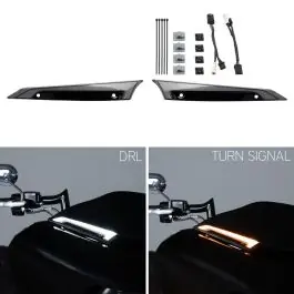Genuine HOGWORKZ® Lumipro™ LED Windshield Trim Lights for Harley® Road Glide '15-'25 | Black