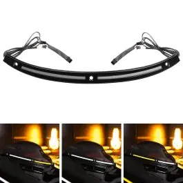 HOGWORKZ® Lumipro LED Windshield Trim for Harley® Touring '14-'25 | Black Free Delivery