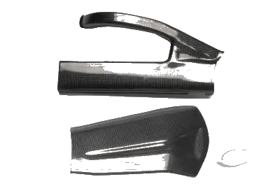 Professional Grade Carbonin Carbon Fiber Swingarm Protectors 07-08 Kawasaki ZX-6R/636