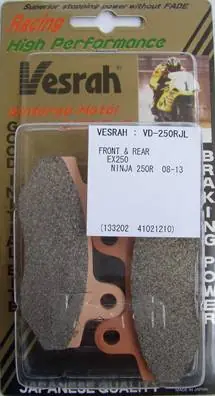 Vesrah Brake Pads VD-250 RJL Ninja 250R 08-12 Special Discount