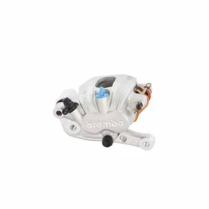 Direct From Factory Brembo Caliper, PF 2x24mm, w/ pads BRM11E HH, Off-Road, Floating w/ Bracket, Cast 2-Piece, Left, Front, Silver